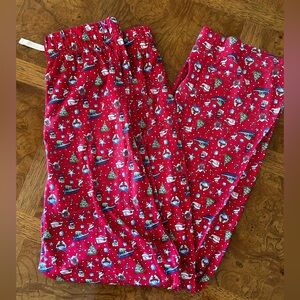 Vineyard Vines Festive Red Christmas Holiday Kids Pajama Bottom pants Sz kids 16